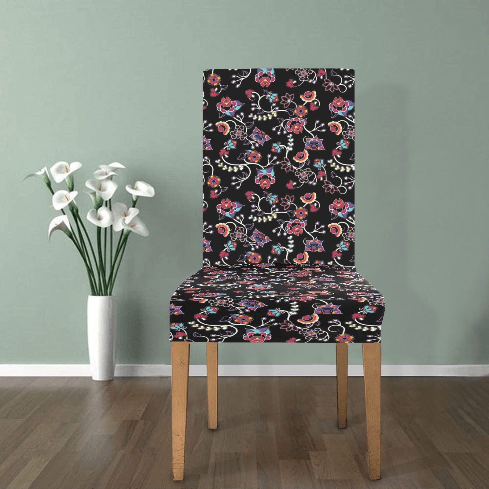 Floral Danseur Chair Cover (Pack of 4) Chair Cover (Pack of 4) e-joyer 