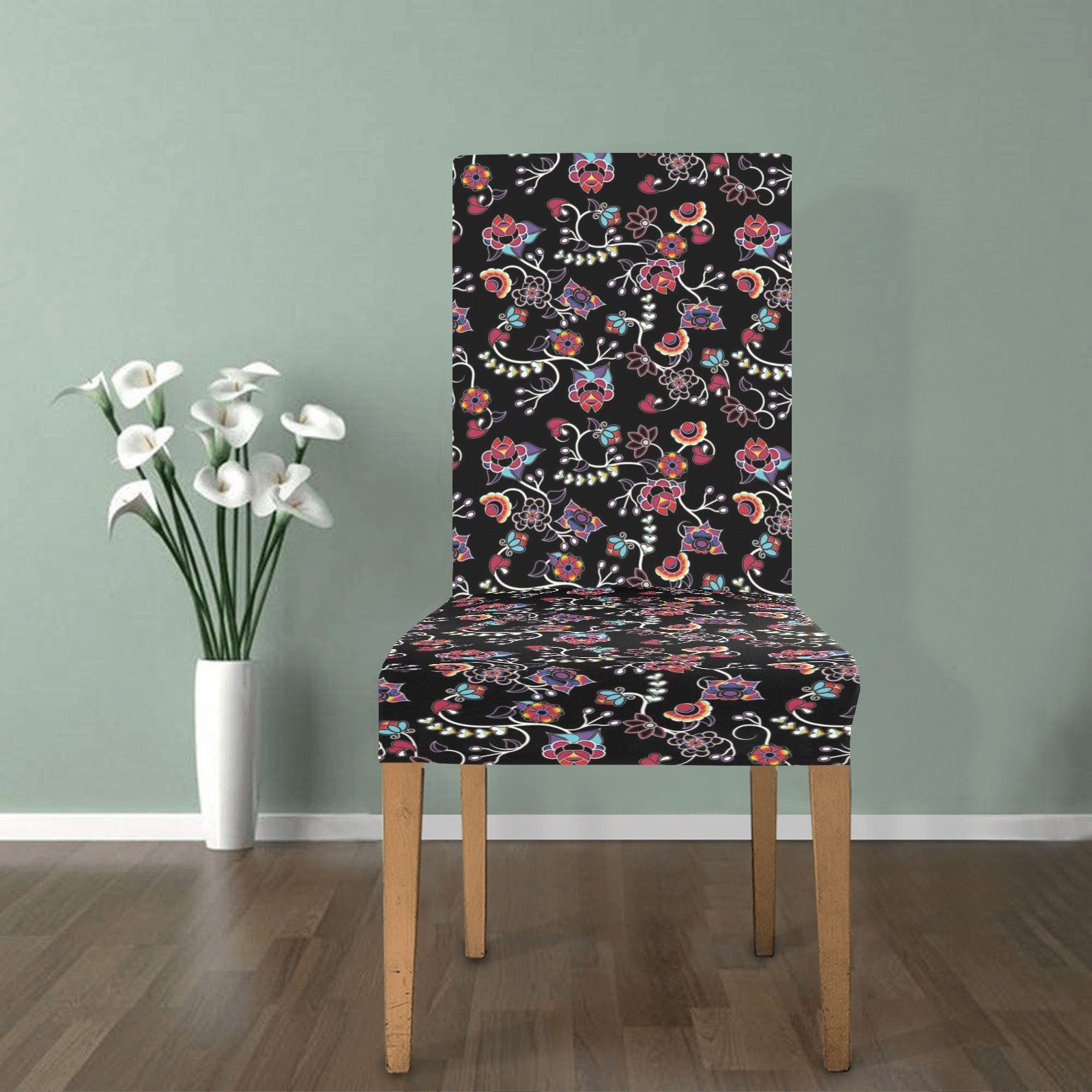 Floral Danseur Chair Cover (Pack of 6) Chair Cover (Pack of 6) e-joyer 