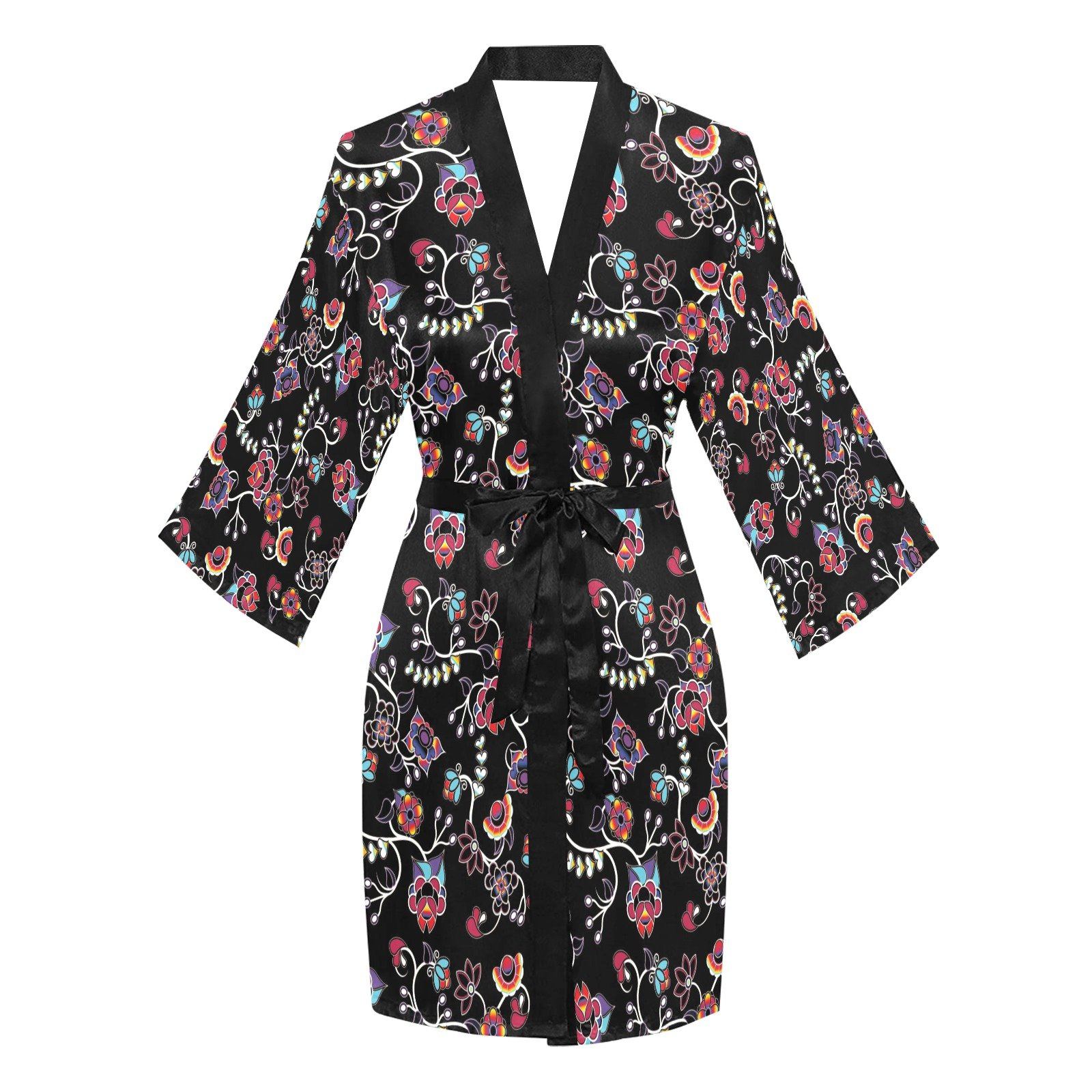 Floral Danseur Long Sleeve Kimono Robe Long Sleeve Kimono Robe e-joyer 