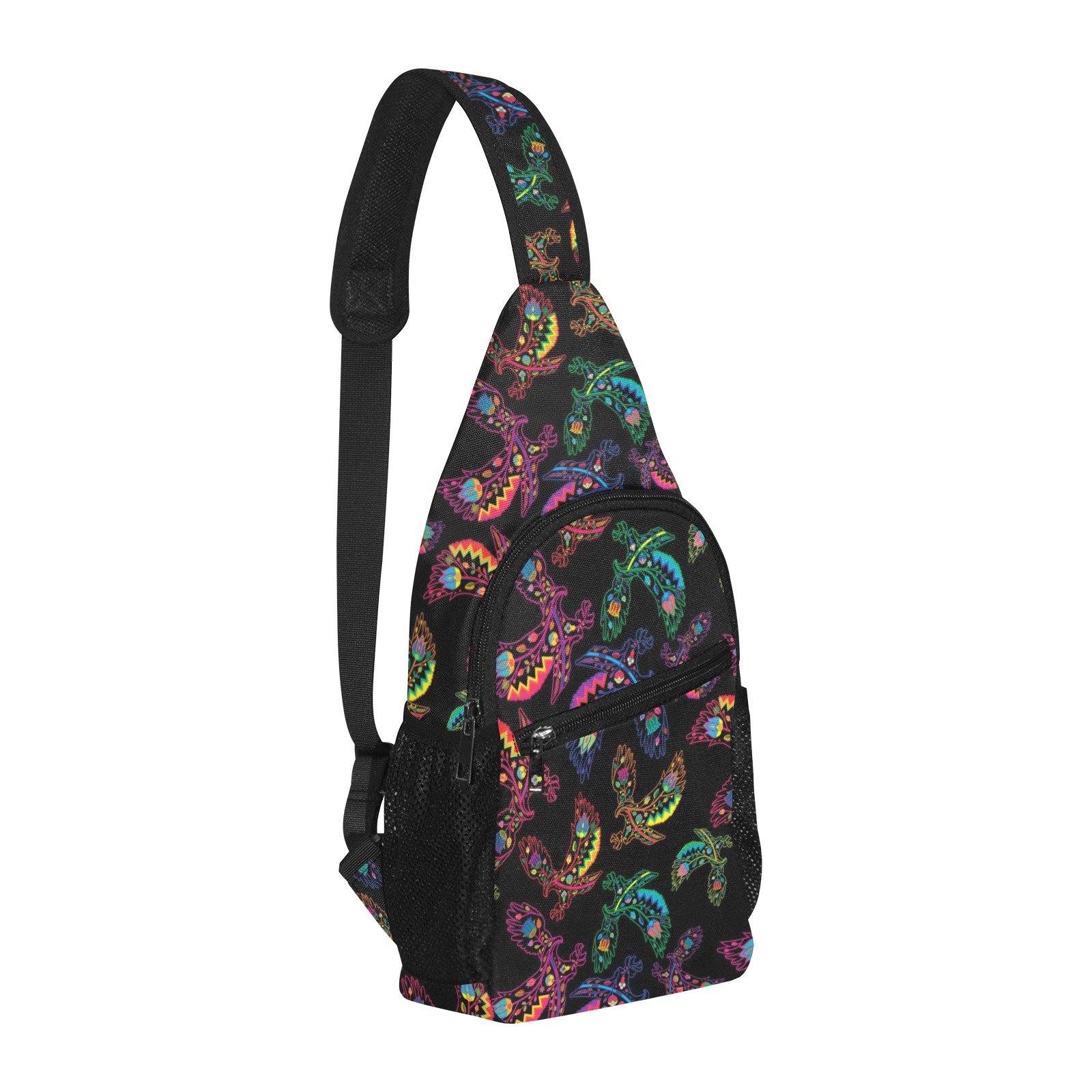 Floral Eagle All Over Print Chest Bag (Model 1719) All Over Print Chest Bag (1719) e-joyer 