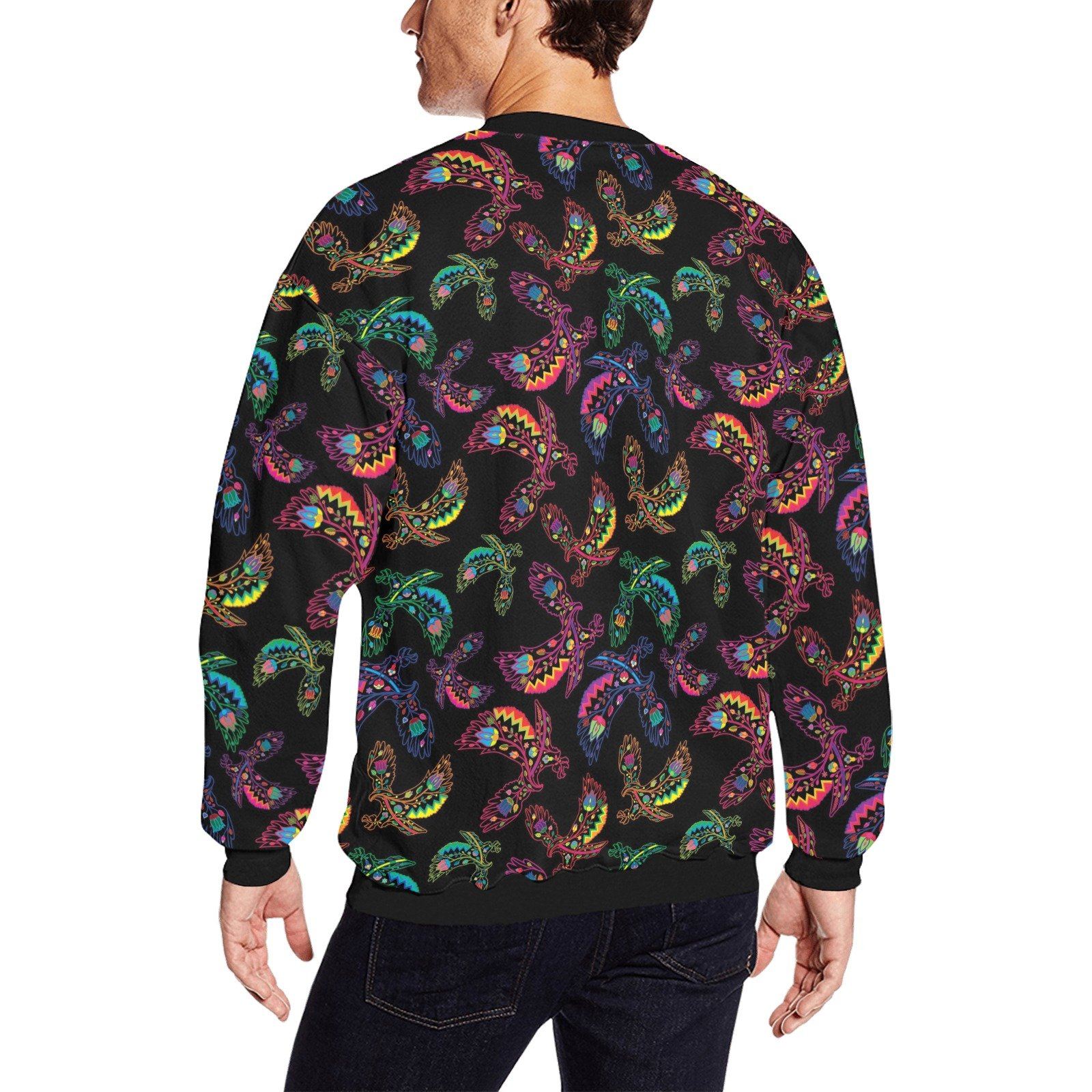 Floral Eagle All Over Print Crewneck Sweatshirt for Men (Model H18) shirt e-joyer 
