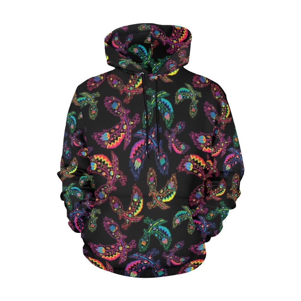 Floral Eagle All Over Print Hoodie for Women (USA Size) (Model H13) All Over Print Hoodie for Women (H13) e-joyer 
