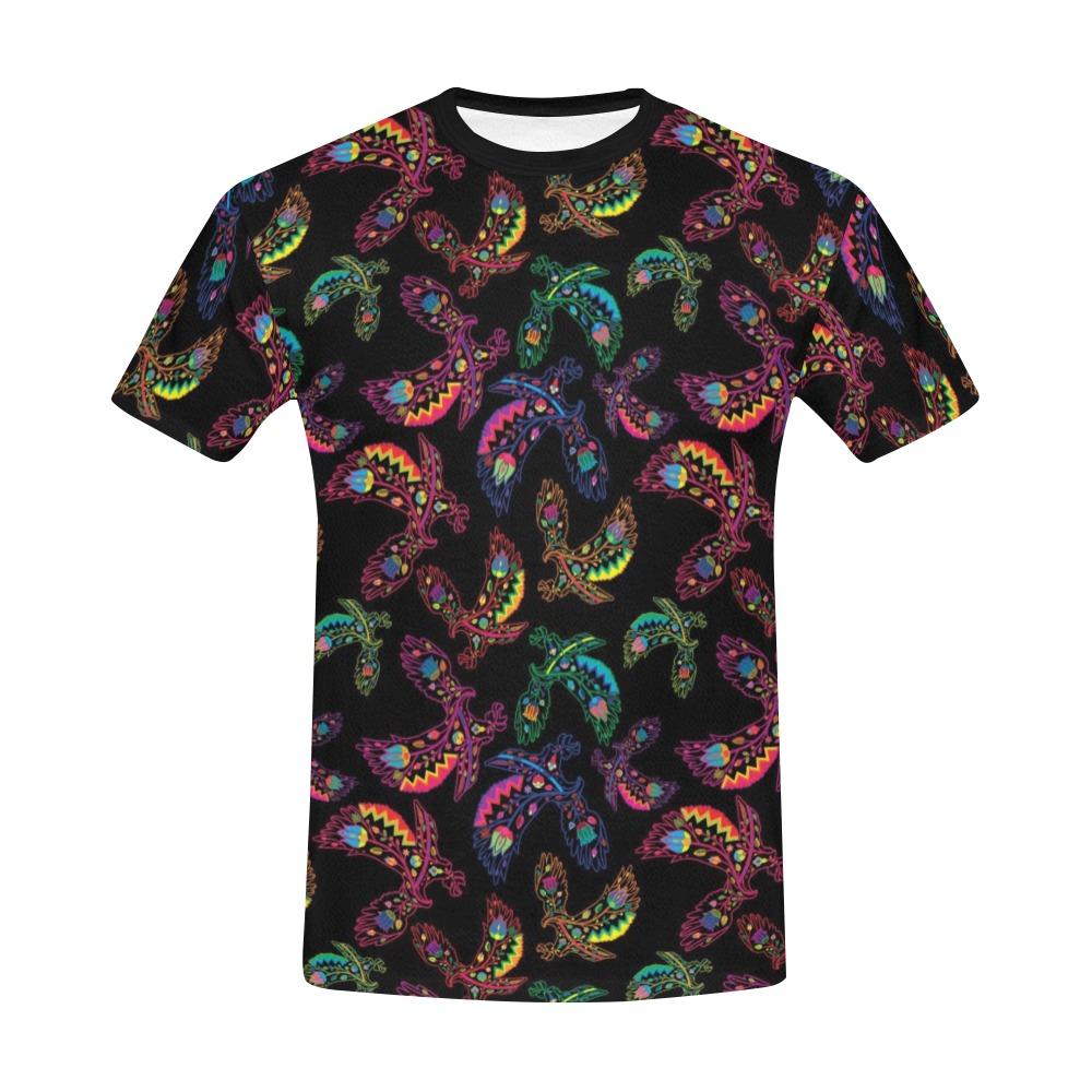 Floral Eagle All Over Print T-Shirt for Men (USA Size) (Model T40) All Over Print T-Shirt for Men (T40) e-joyer 