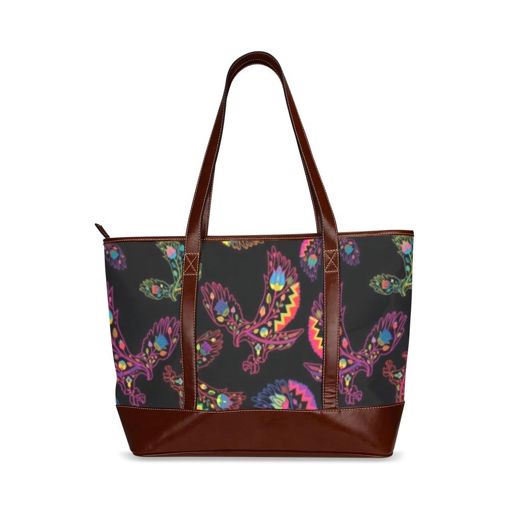 Floral Eagle Tote Handbag (Model 1642) handbag e-joyer 