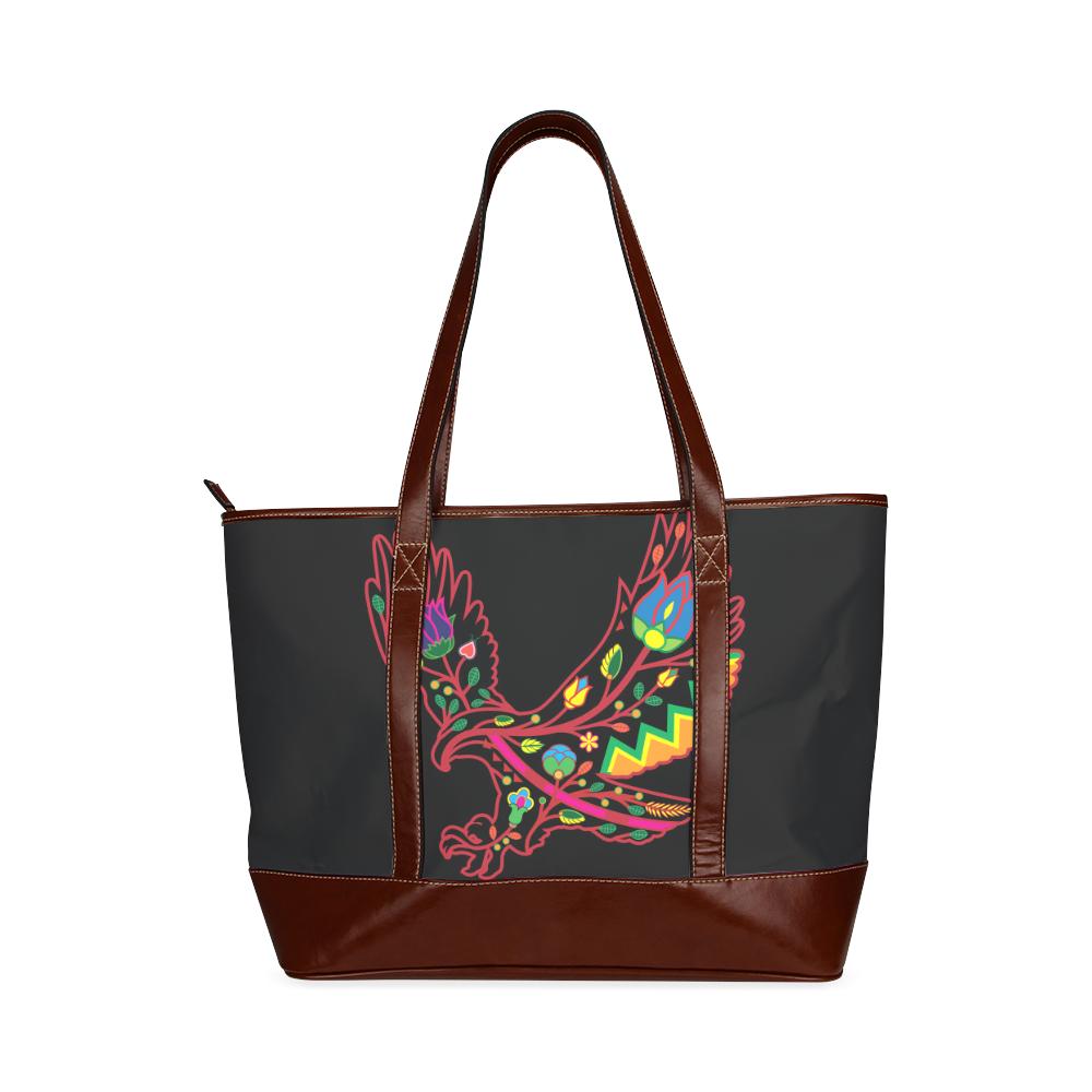 Floral Eagle Tote Handbag (Model 1642) Tote Handbags (1642) e-joyer 