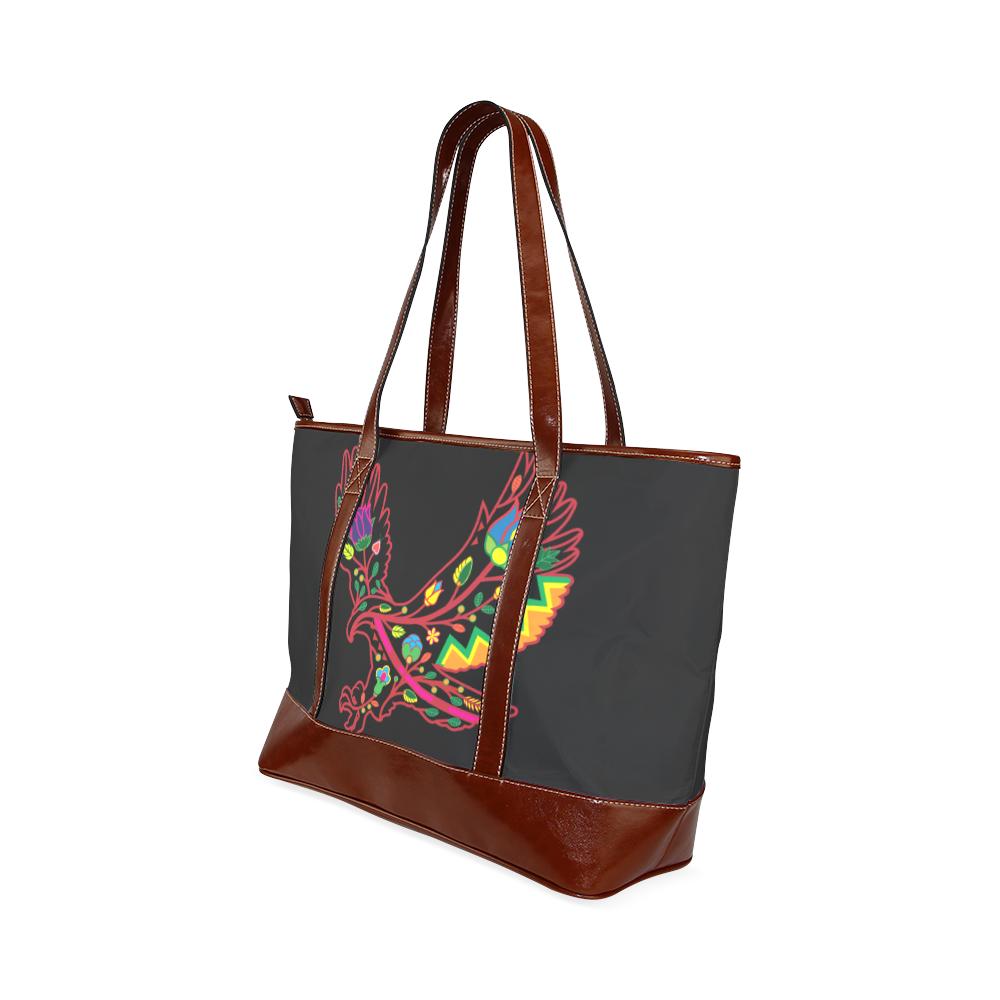 Floral Eagle Tote Handbag (Model 1642) Tote Handbags (1642) e-joyer 