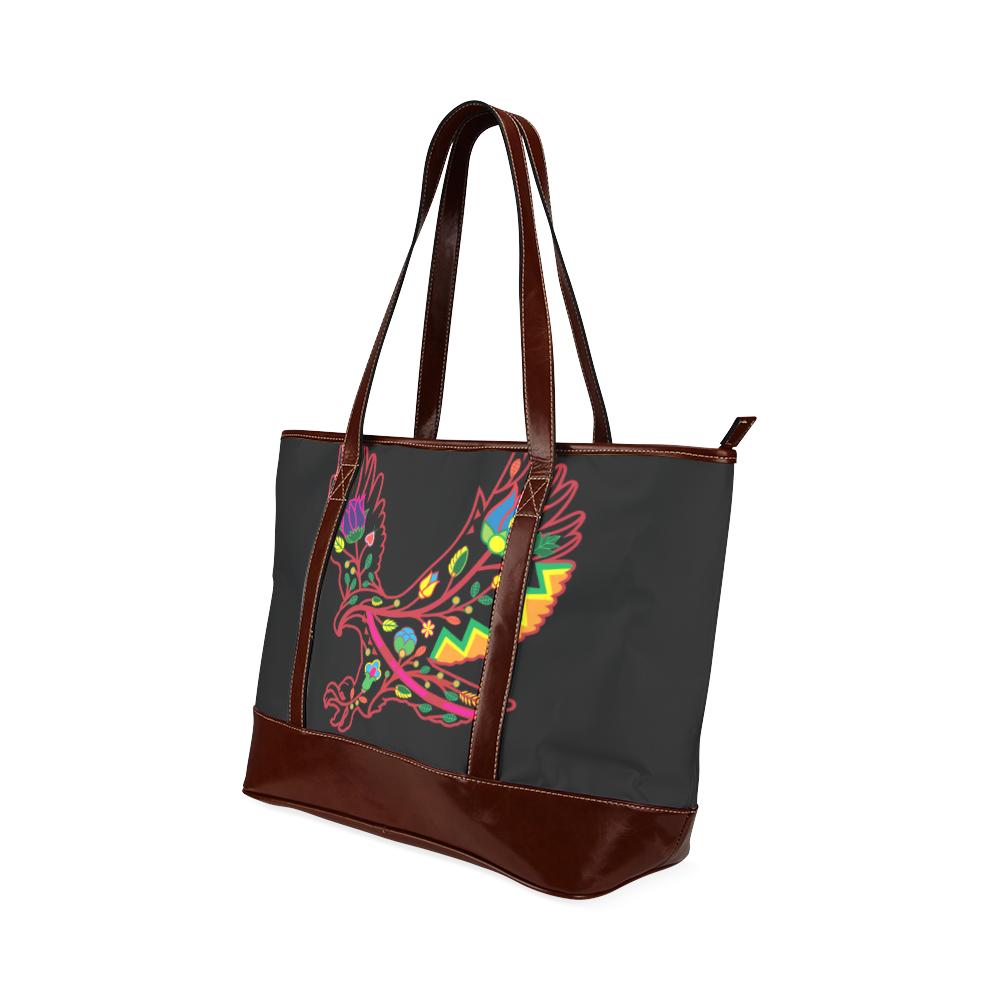 Floral Eagle Tote Handbag (Model 1642) Tote Handbags (1642) e-joyer 