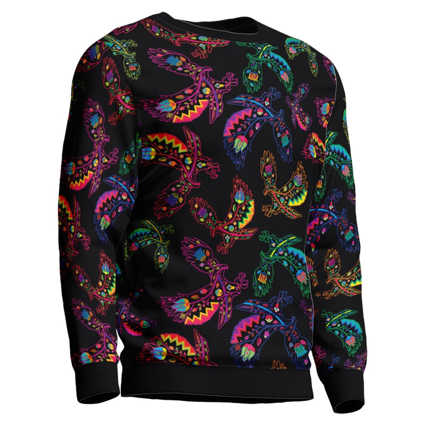 Floral Eagle Unisex Crewneck Long Sleeve Top 49 Dzine 