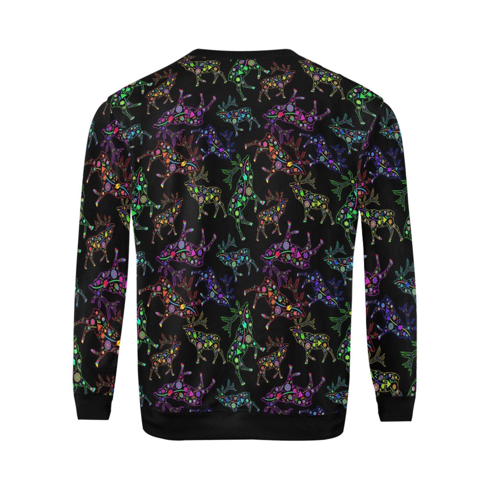 Floral Elk All Over Print Crewneck Sweatshirt for Men (Model H18) shirt e-joyer 