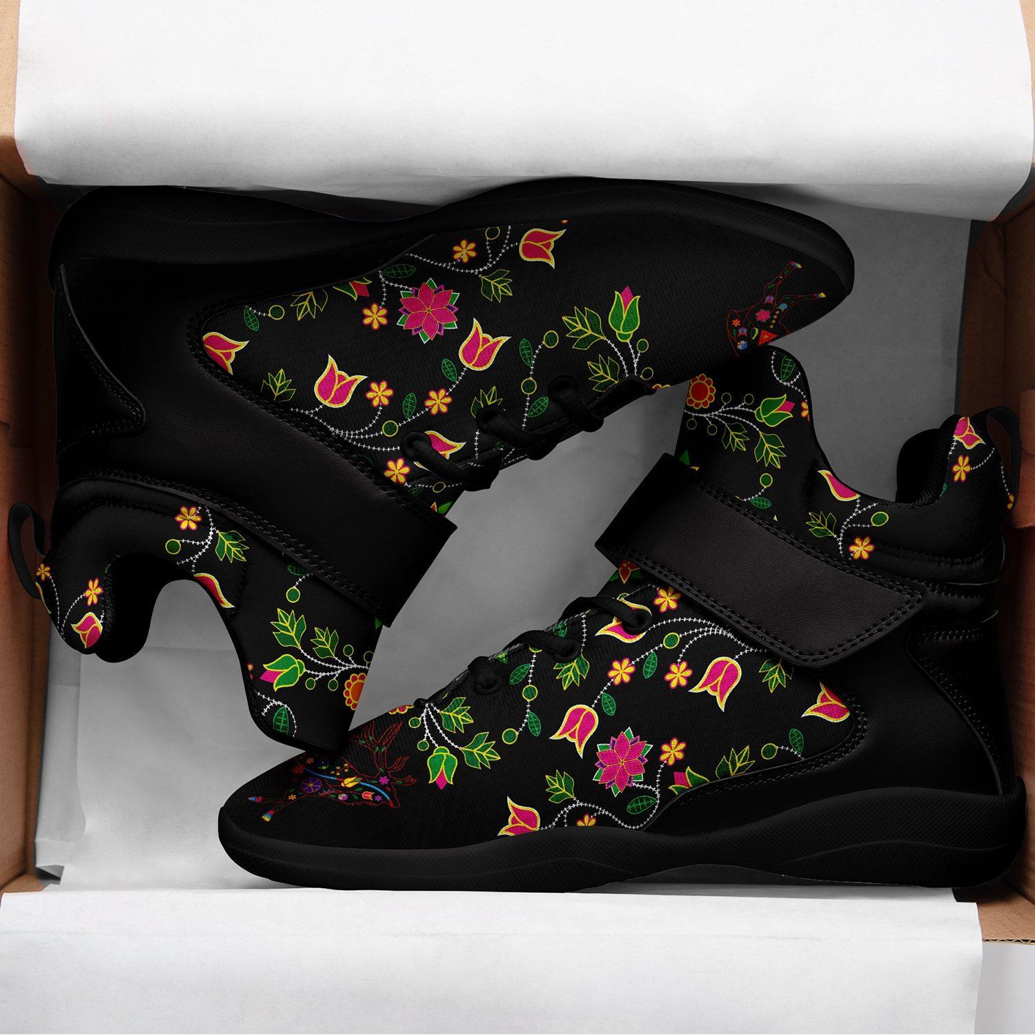 Floral Elk Ipottaa Basketball / Sport High Top Shoes - Black Sole 49 Dzine 