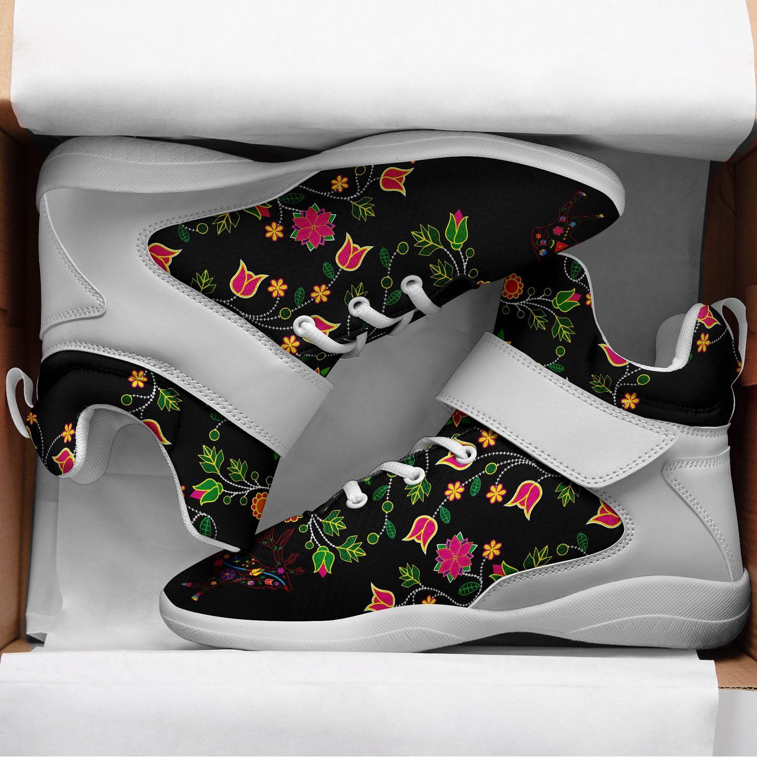 Floral Elk Ipottaa Basketball / Sport High Top Shoes - White Sole 49 Dzine 