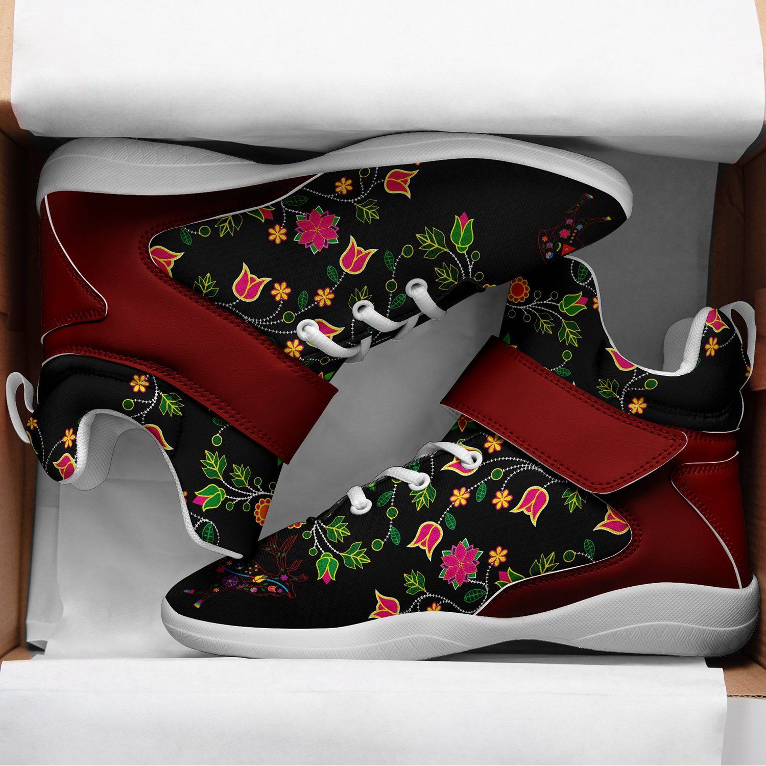 Floral Elk Ipottaa Basketball / Sport High Top Shoes - White Sole 49 Dzine 