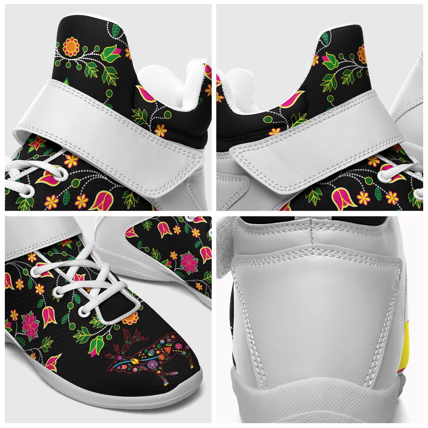 Floral Elk Ipottaa Basketball / Sport High Top Shoes - White Sole 49 Dzine 