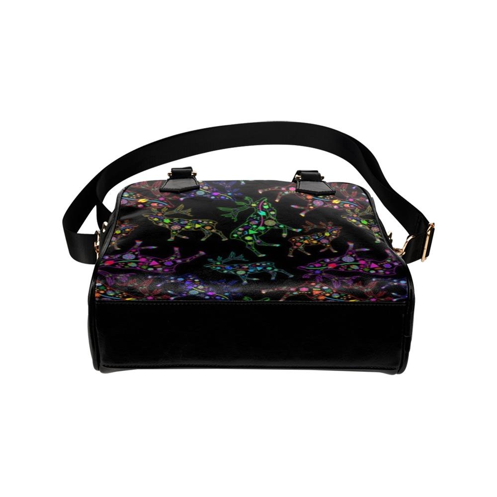 Floral Elk Shoulder Handbag (Model 1634) Shoulder Handbags (1634) e-joyer 