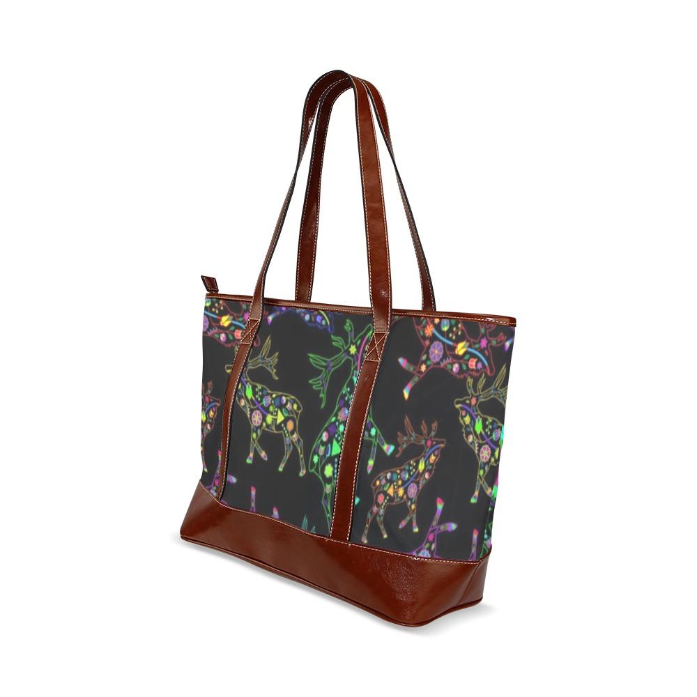 Floral Elk Tote Handbag (Model 1642) handbag e-joyer 