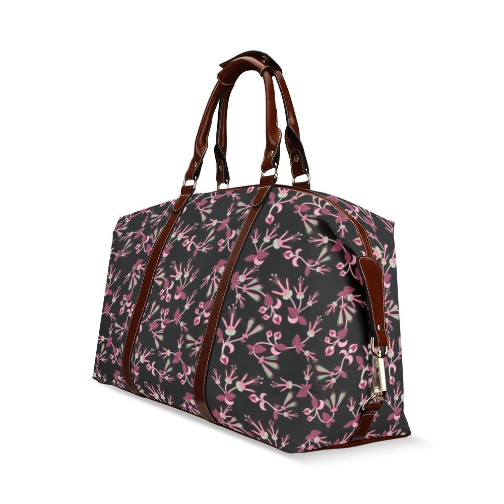 Floral Green Black Classic Travel Bag (Model 1643) Remake Classic Travel Bags (1643) e-joyer 