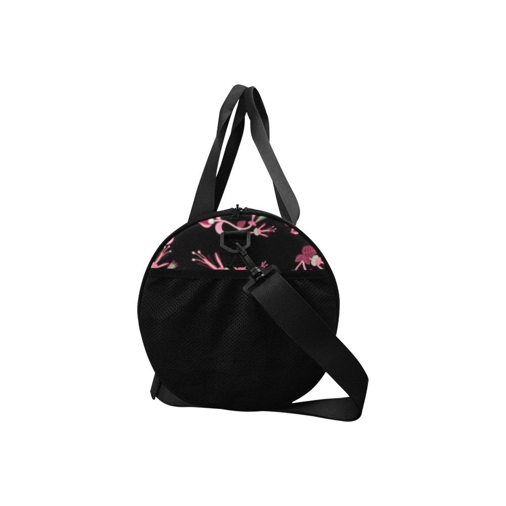 Floral Green Black Duffle Bag (Model 1679) Duffle Bag (1679) e-joyer 