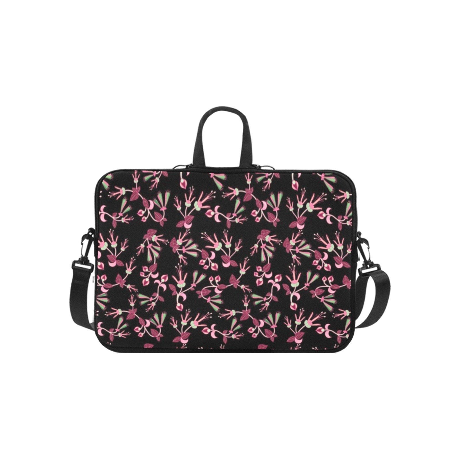 Floral Green Black Laptop Handbags 13" Laptop Handbags 13" e-joyer 
