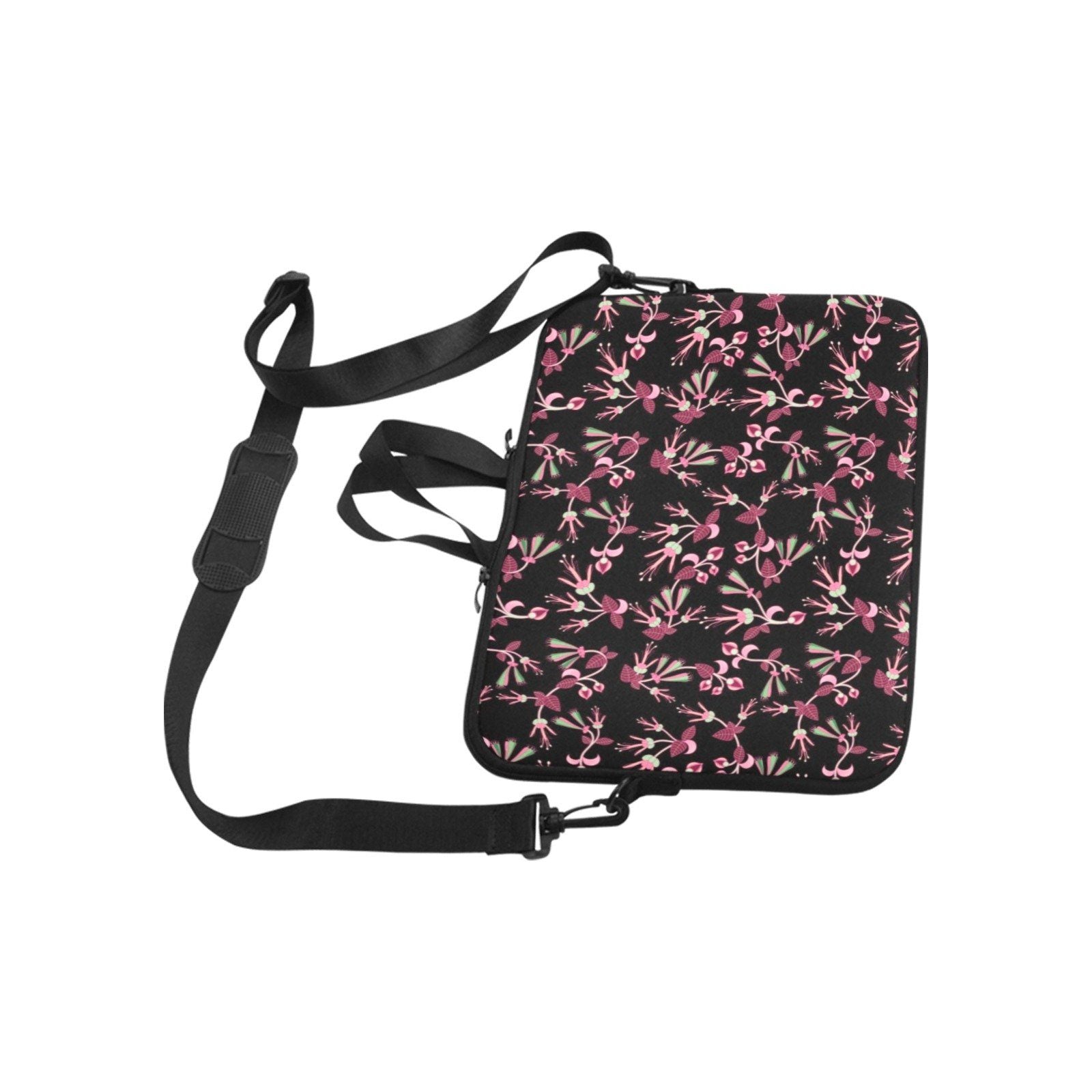 Floral Green Black Laptop Handbags 14" bag e-joyer 