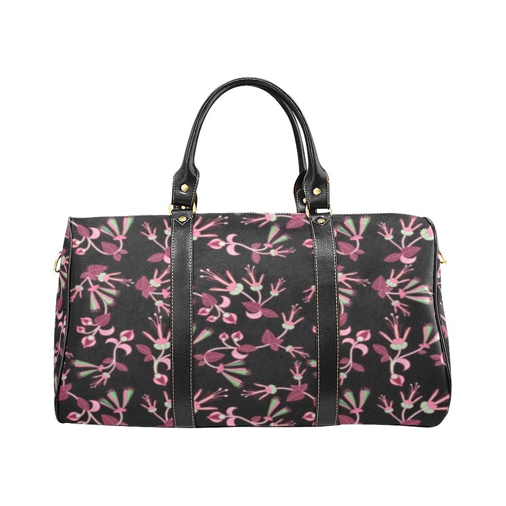 Floral Green Black New Waterproof Travel Bag/Small (Model 1639) bag e-joyer 