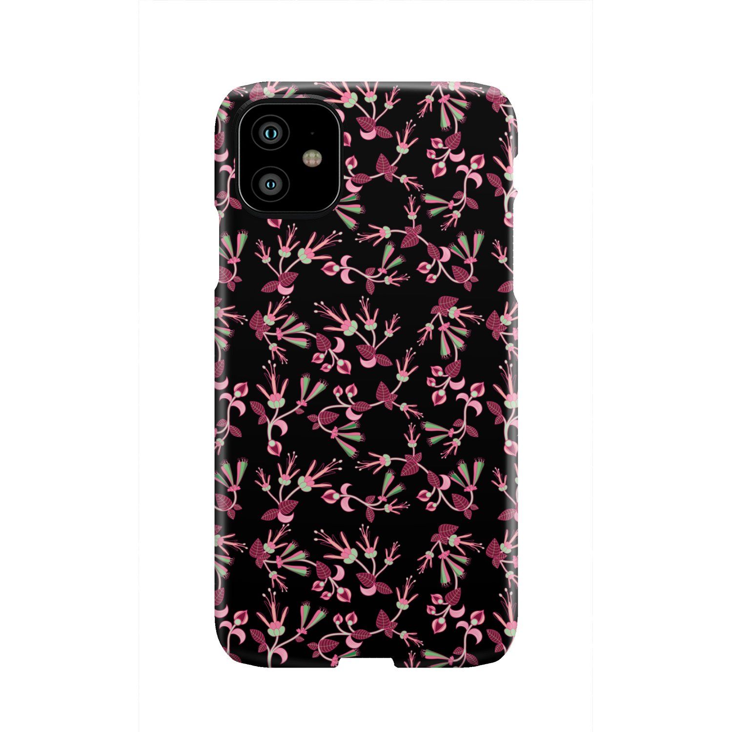 Floral Green Black Phone Case Phone Case wc-fulfillment iPhone 11 