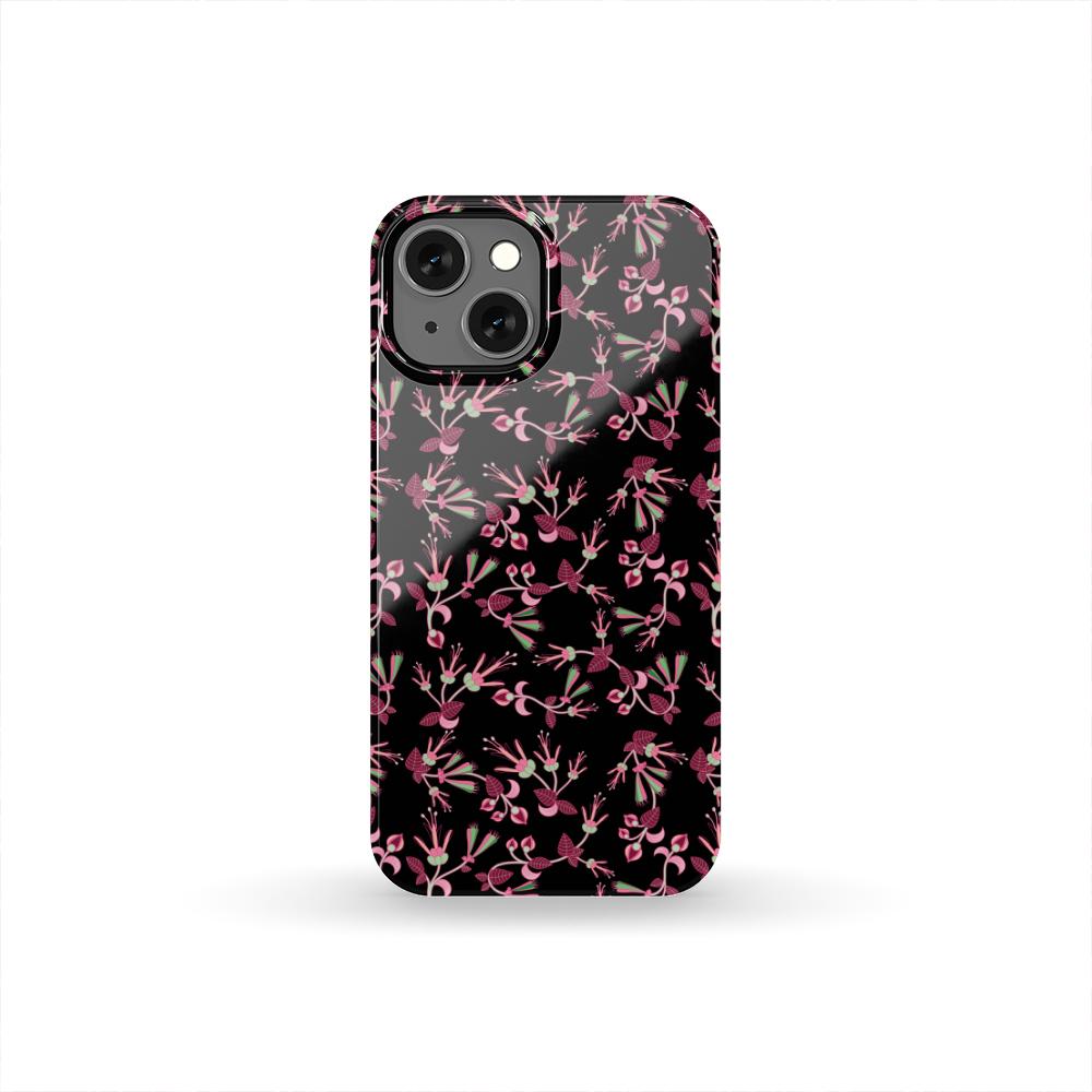 Floral Green Black Phone Case Phone Case wc-fulfillment iPhone 13 Mini 