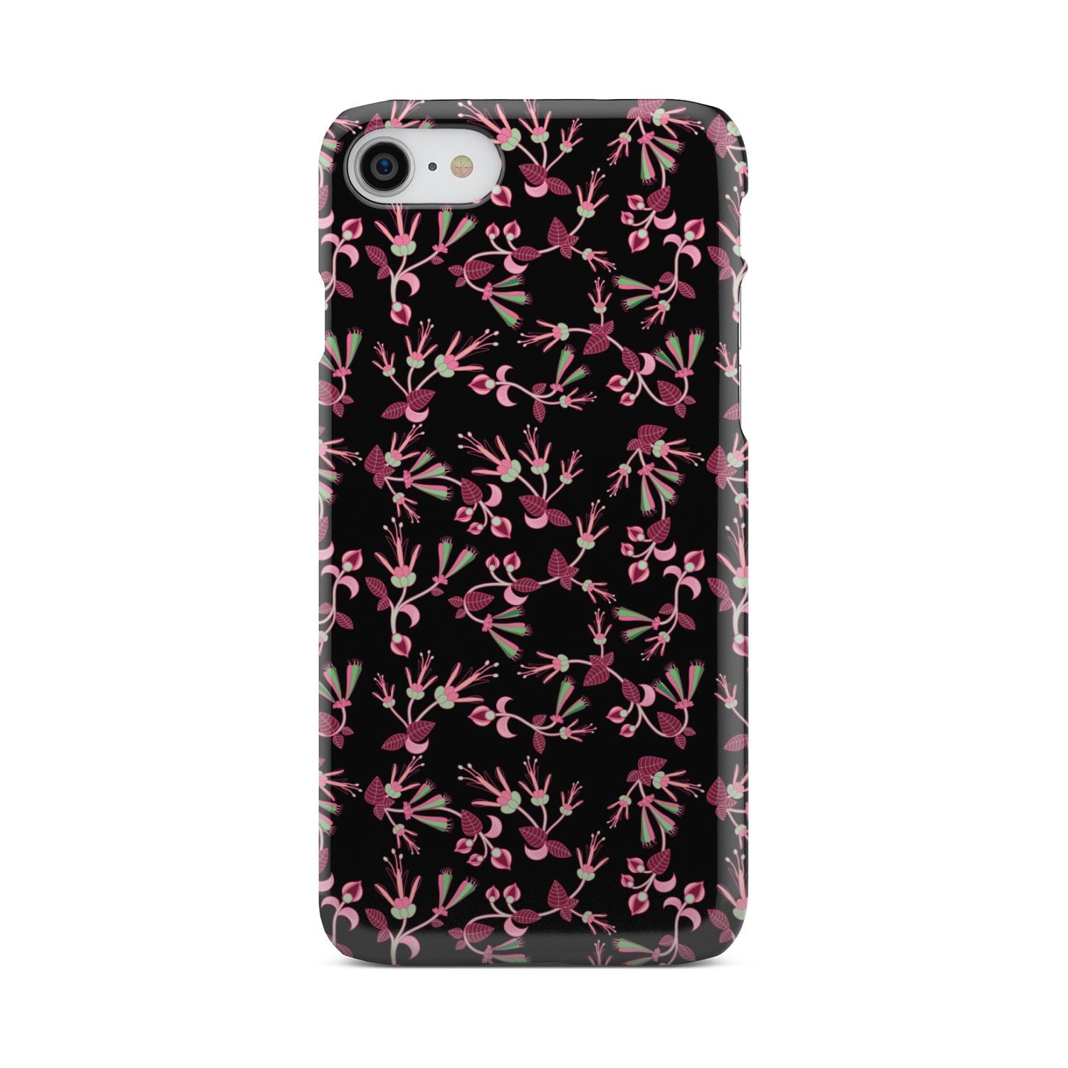 Floral Green Black Phone Case Phone Case wc-fulfillment iPhone 8 