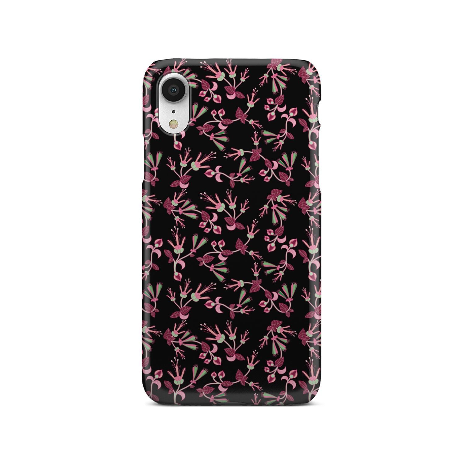 Floral Green Black Phone Case Phone Case wc-fulfillment iPhone Xr 