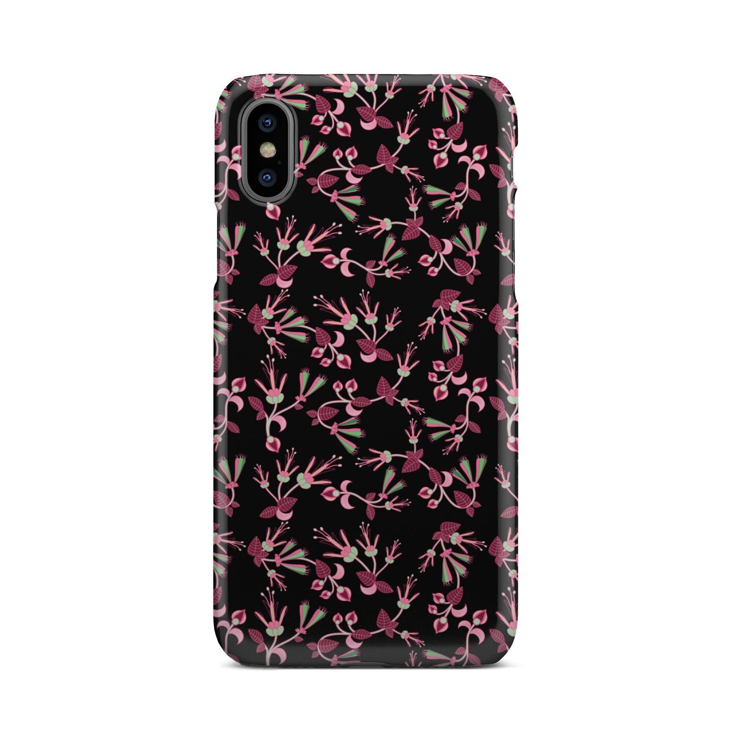Floral Green Black Phone Case Phone Case wc-fulfillment iPhone Xs 