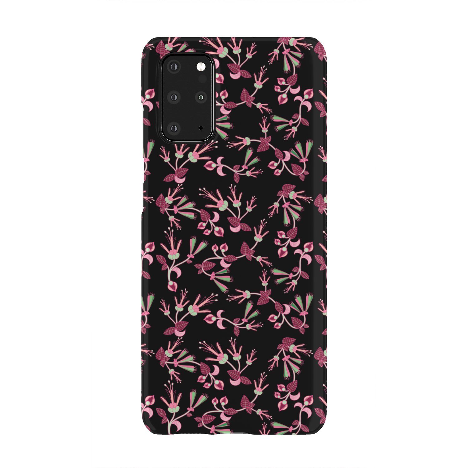 Floral Green Black Phone Case Phone Case wc-fulfillment Samsung Galaxy S20 Plus 