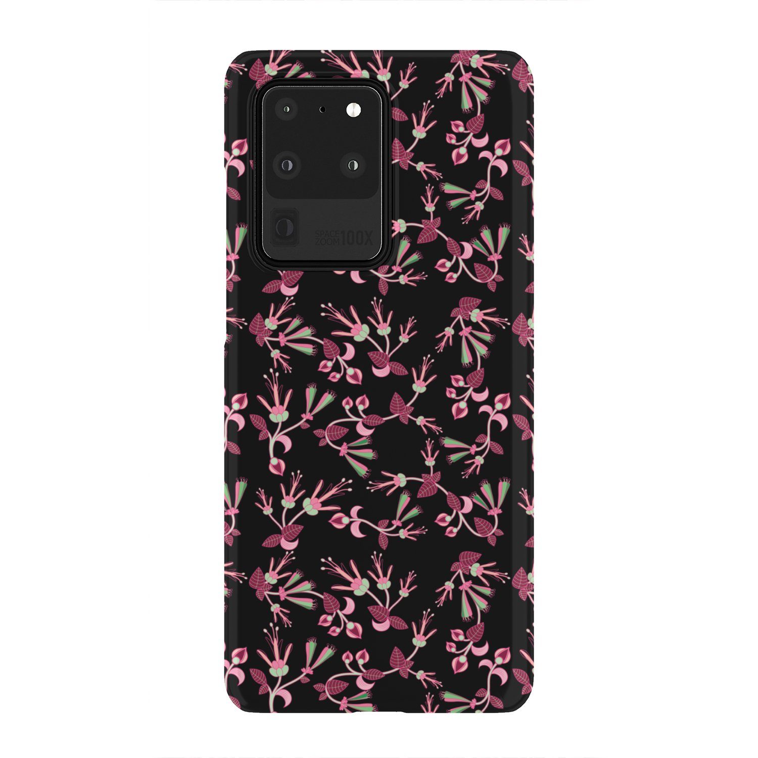 Floral Green Black Phone Case Phone Case wc-fulfillment Samsung Galaxy S20 Ultra 
