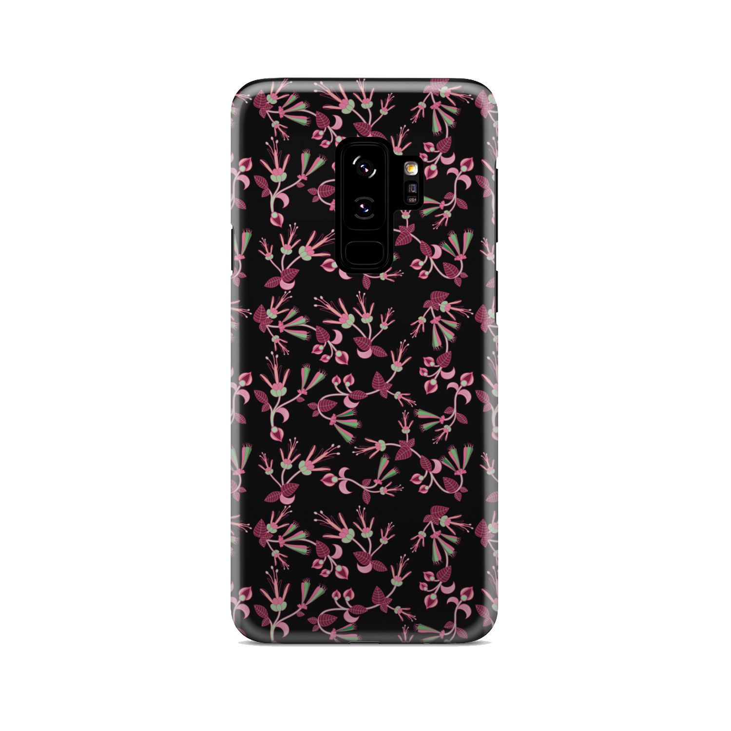 Floral Green Black Phone Case Phone Case wc-fulfillment Samsung Galaxy S9 Plus 