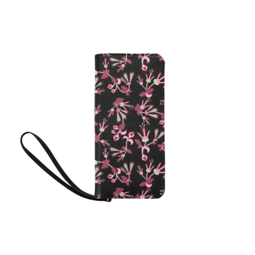 Floral Green Black Women's Clutch Purse (Model 1637) Women's Clutch Purse (1637) e-joyer 