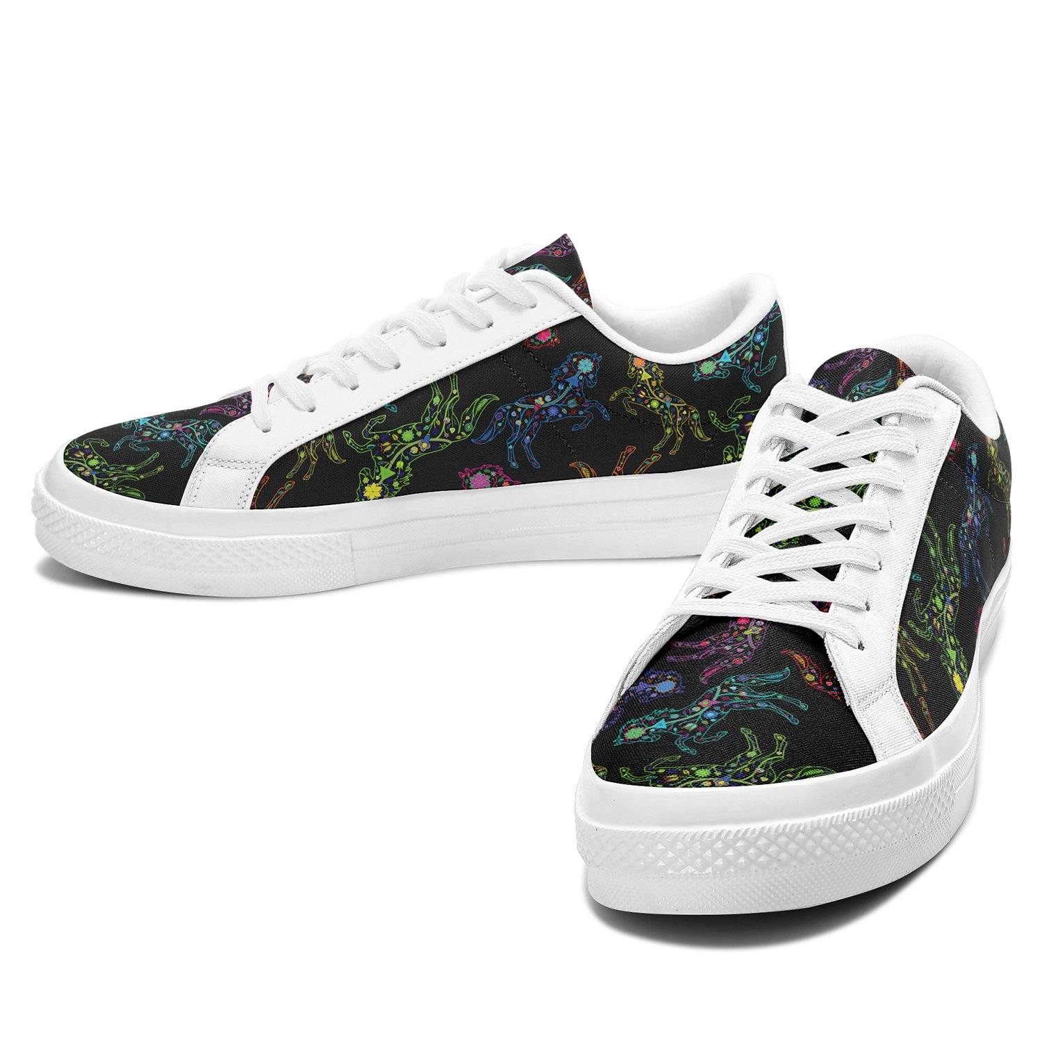 Floral Horse Aapisi Low Top Canvas Shoes White Sole aapisi Herman 