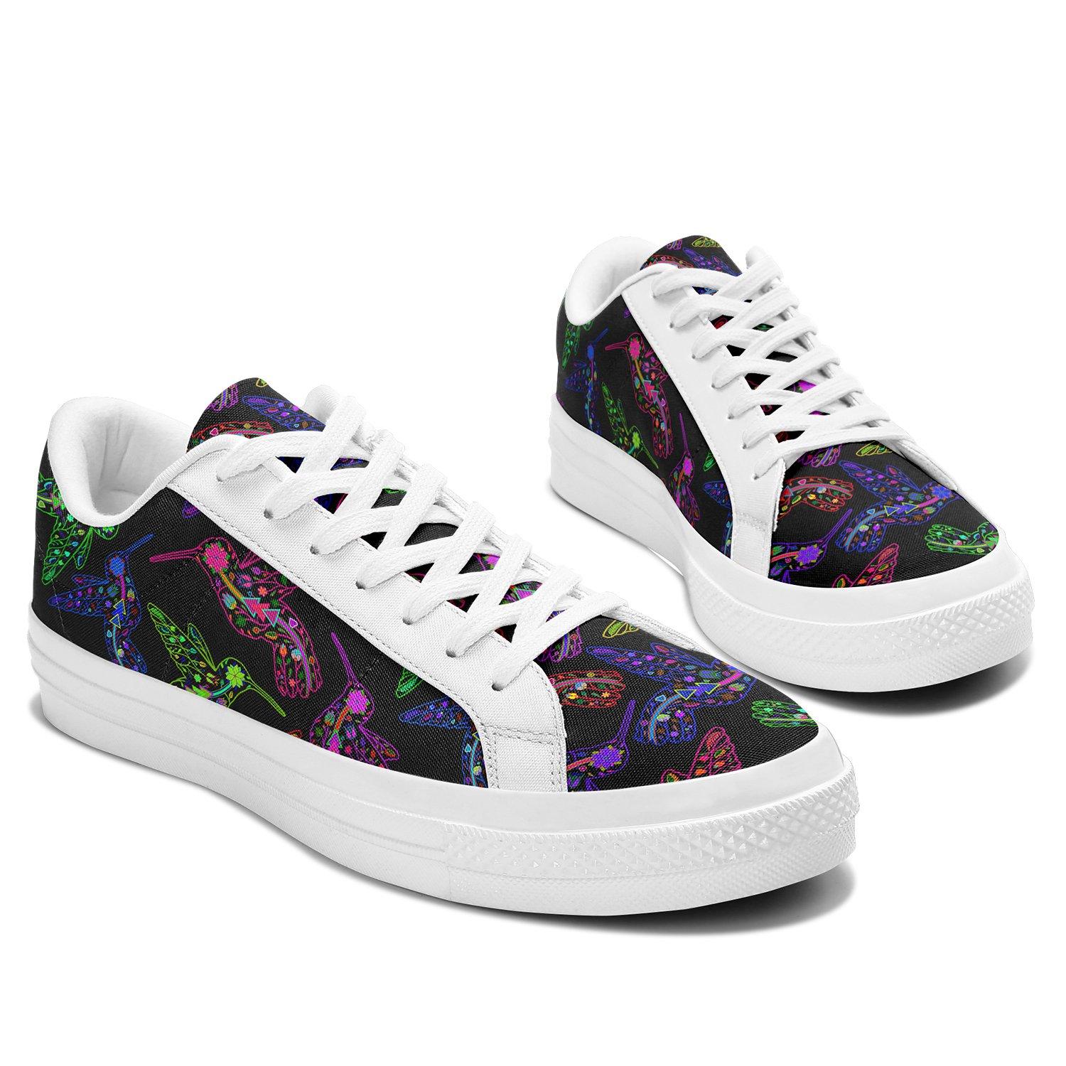Floral Hummingbird Aapisi Low Top Canvas Shoes White Sole aapisi Herman 