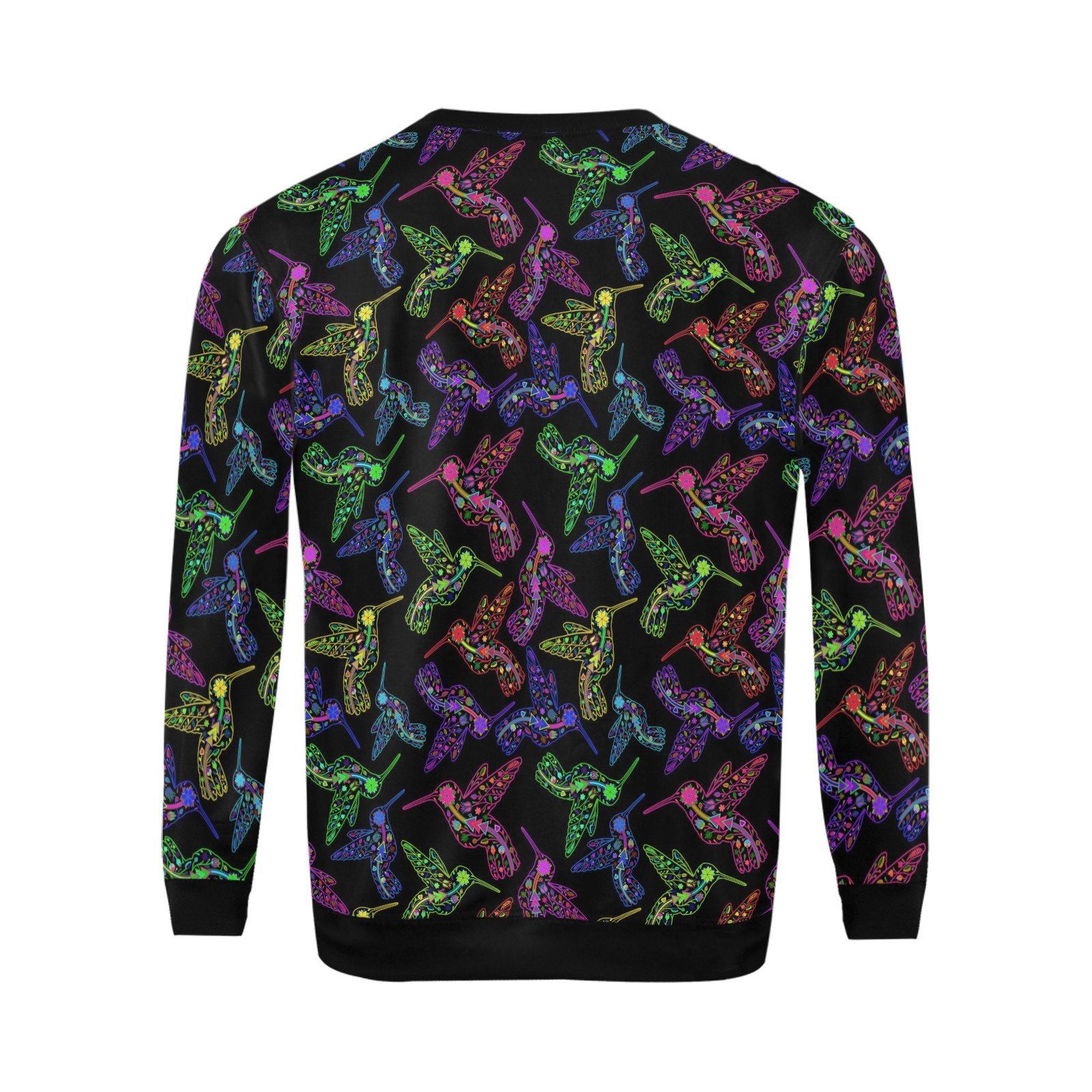Floral Hummingbird All Over Print Crewneck Sweatshirt for Men (Model H18) shirt e-joyer 