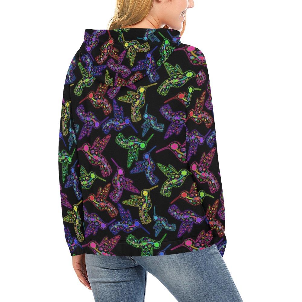 Floral Hummingbird All Over Print Hoodie for Women (USA Size) (Model H13) All Over Print Hoodie for Women (H13) e-joyer 