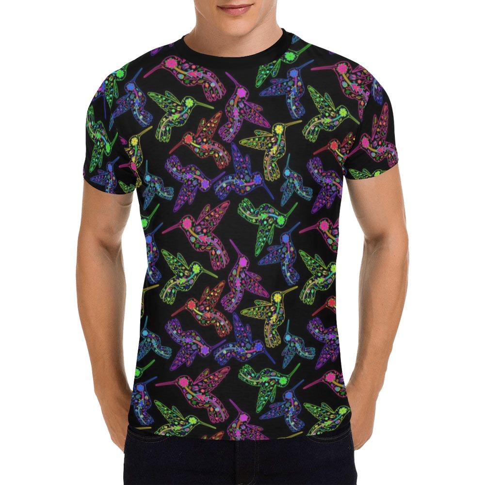 Floral Hummingbird All Over Print T-Shirt for Men (USA Size) (Model T40) All Over Print T-Shirt for Men (T40) e-joyer 