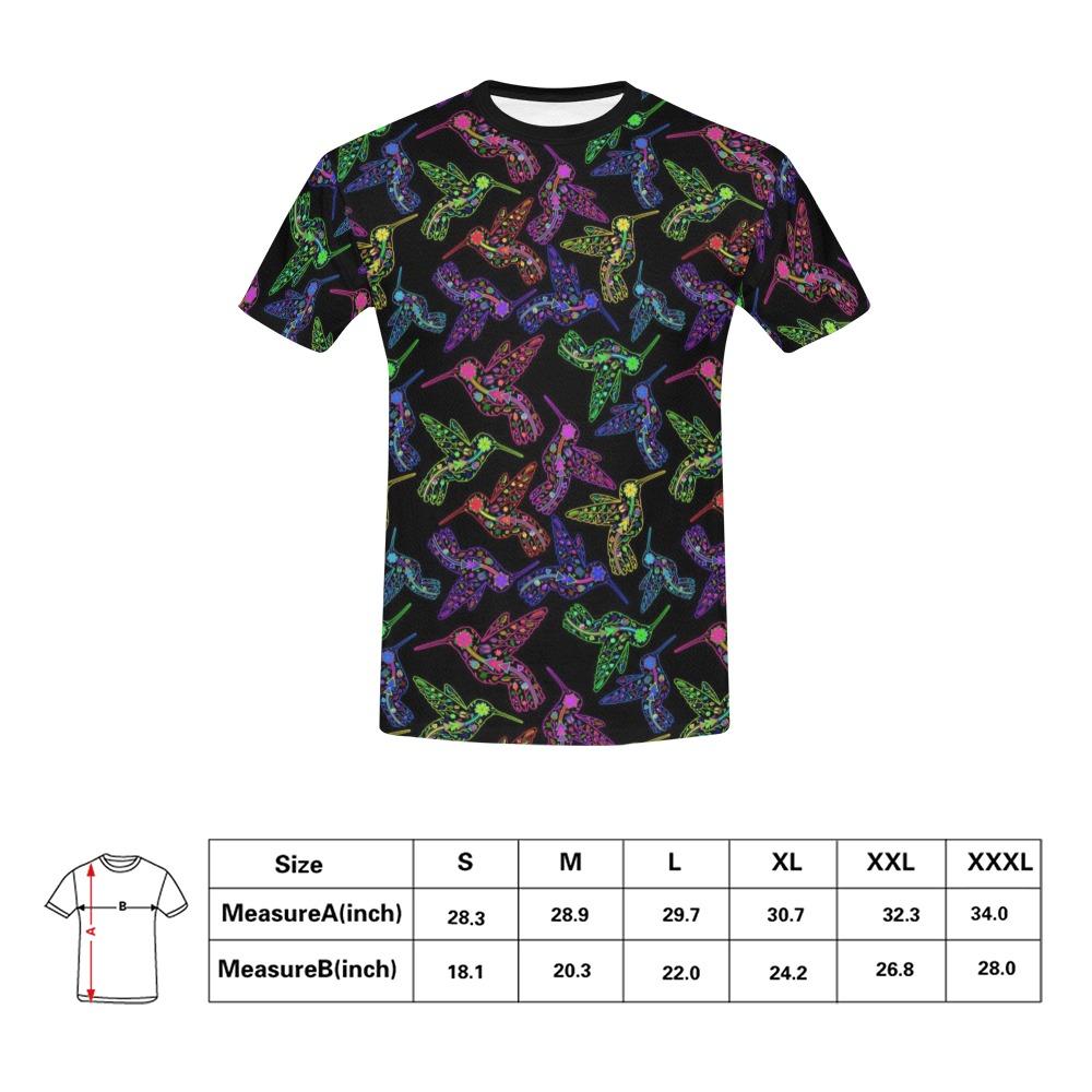 Floral Hummingbird All Over Print T-Shirt for Men (USA Size) (Model T40) All Over Print T-Shirt for Men (T40) e-joyer 