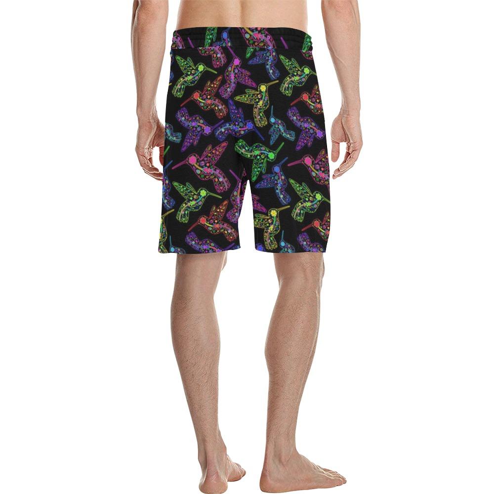 Floral Hummingbird Men's All Over Print Casual Shorts (Model L23) Men's Casual Shorts (L23) e-joyer 