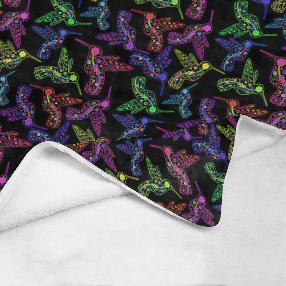 Floral Hummingbird Ultra-Soft Micro Fleece Blanket 50"x60" Ultra-Soft Blanket 50''x60'' e-joyer 