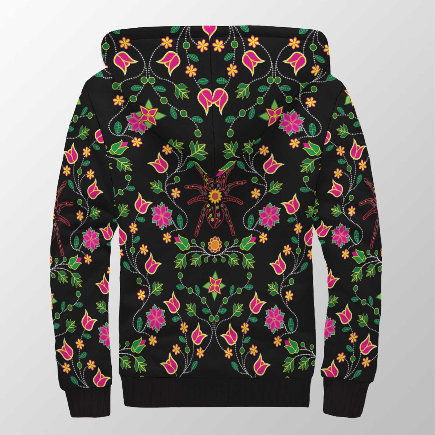 Floral Spider Sherpa Hoodie 49 Dzine 