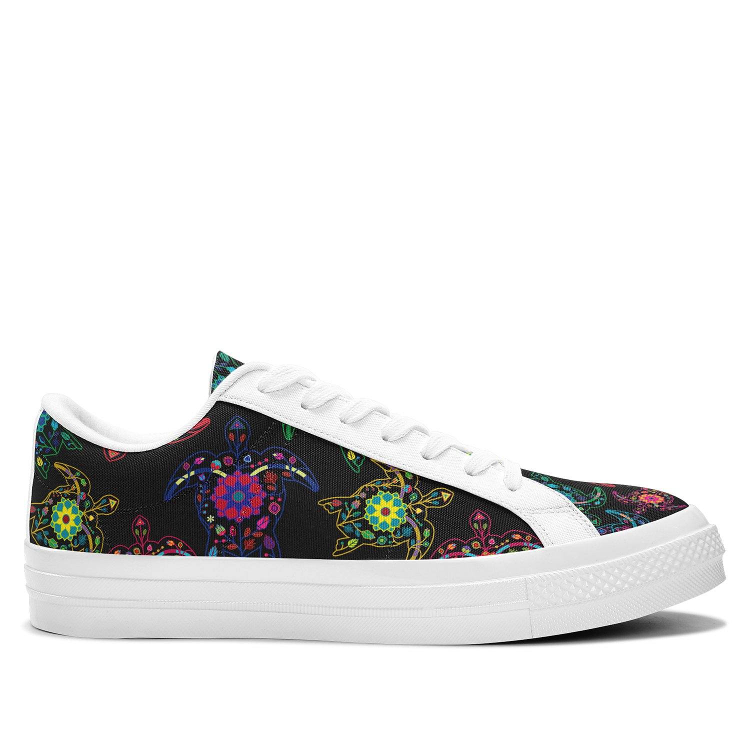 Floral Turtle Aapisi Low Top Canvas Shoes White Sole aapisi Herman 