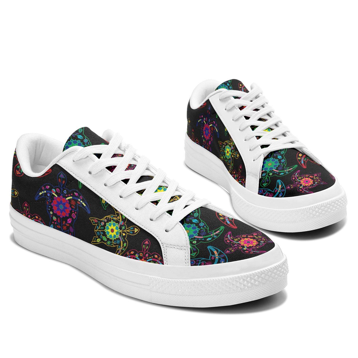 Floral Turtle Aapisi Low Top Canvas Shoes White Sole aapisi Herman 