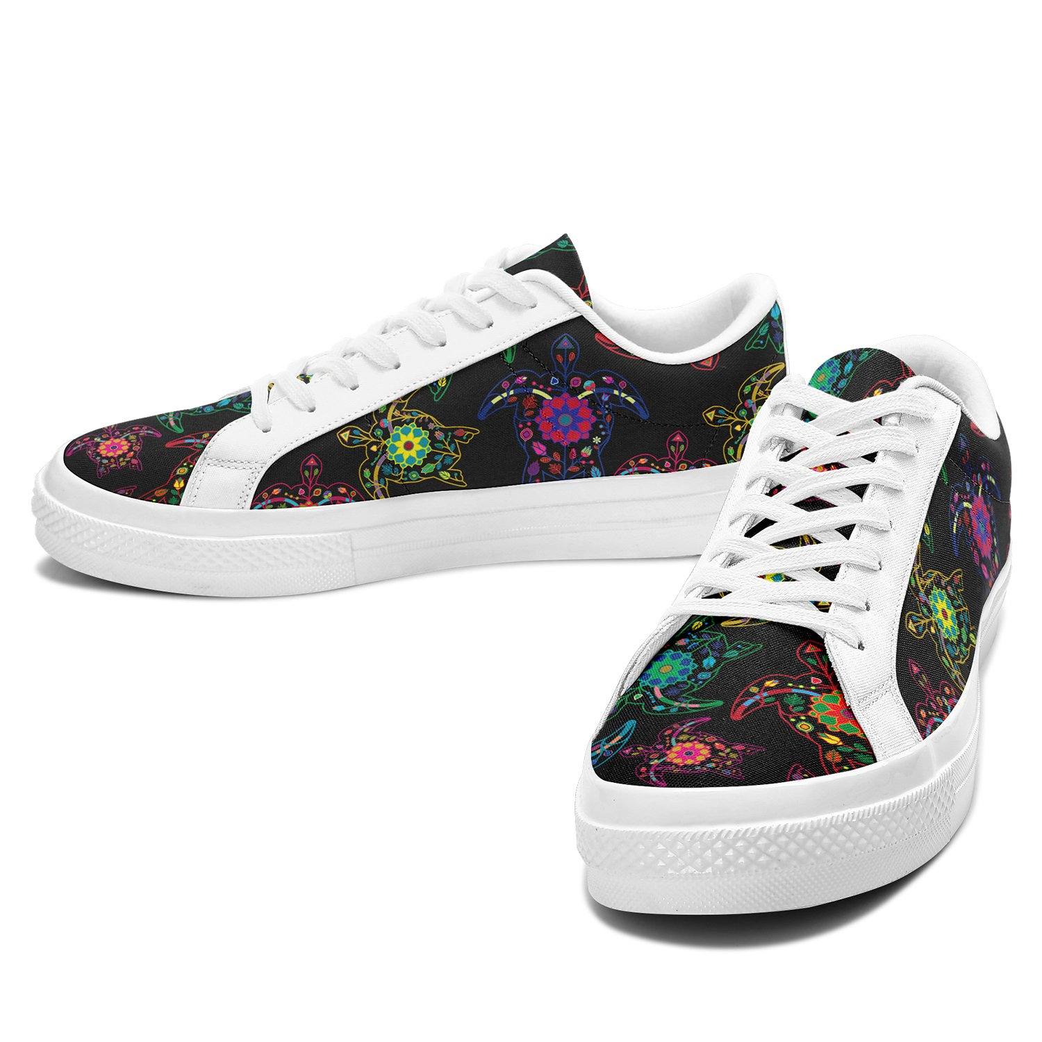 Floral Turtle Aapisi Low Top Canvas Shoes White Sole aapisi Herman 