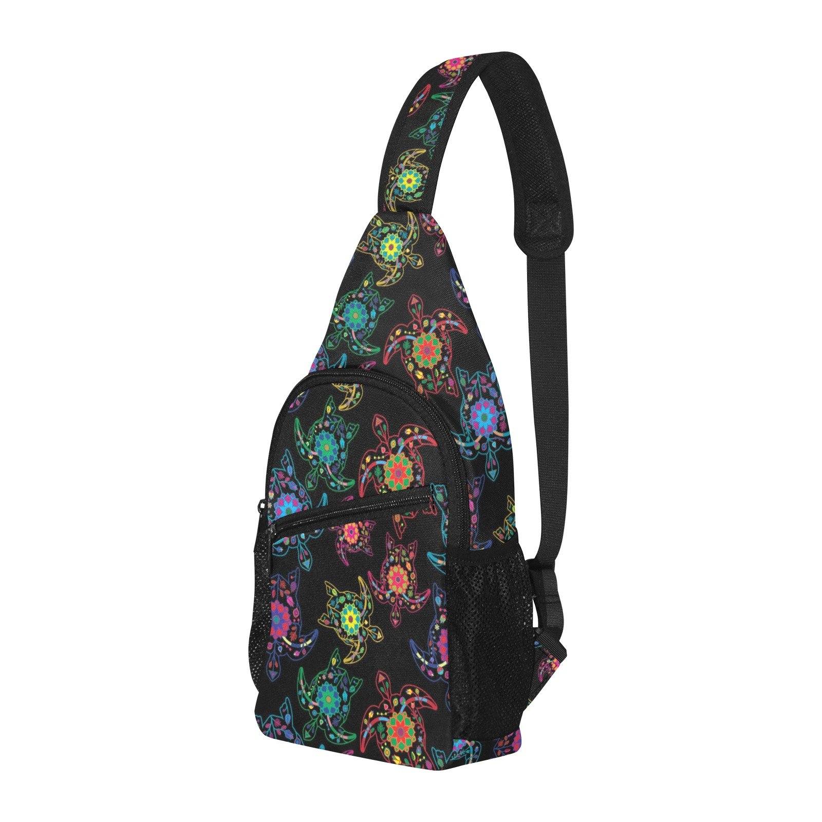 Floral Turtle All Over Print Chest Bag (Model 1719) All Over Print Chest Bag (1719) e-joyer 