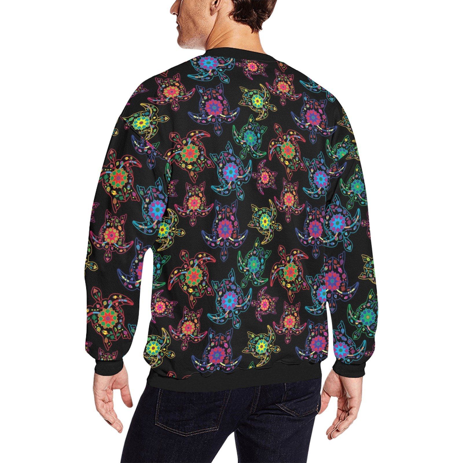 Floral Turtle All Over Print Crewneck Sweatshirt for Men (Model H18) shirt e-joyer 