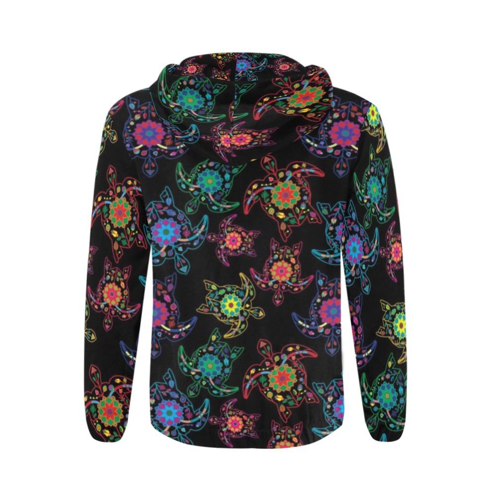 Floral Turtle All Over Print Full Zip Hoodie for Men (Model H14) All Over Print Full Zip Hoodie for Men (H14) e-joyer 