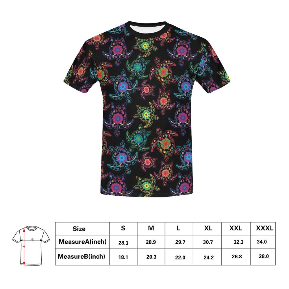 Floral Turtle All Over Print T-Shirt for Men (USA Size) (Model T40) All Over Print T-Shirt for Men (T40) e-joyer 