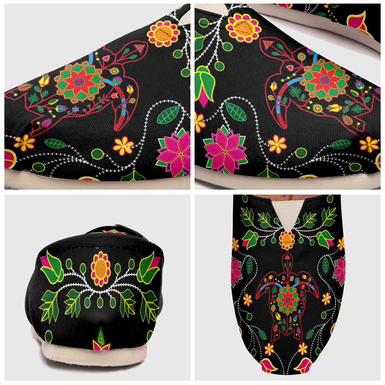 Floral Turtle Casual Unisex Slip On Shoe Herman 